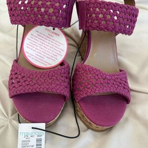 Maurices Fuchsia Woven Wedges